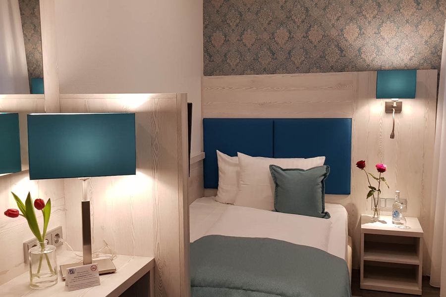 Einzelzimmer im Hotel Budapester Hof im lebendigen Stadtteil St. Pauli